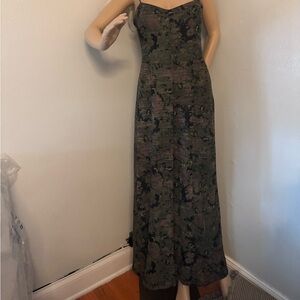 Jessica Simpson Floral Maxi Dress - Black and Green